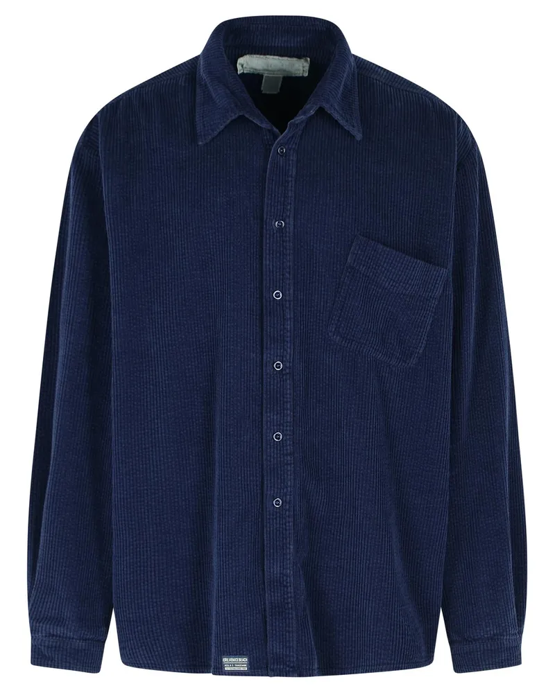 ERL blaues Baumwollhemd Navy