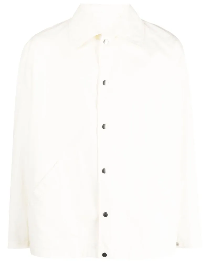 Jil Sander Logo Baumwolljacke Beige