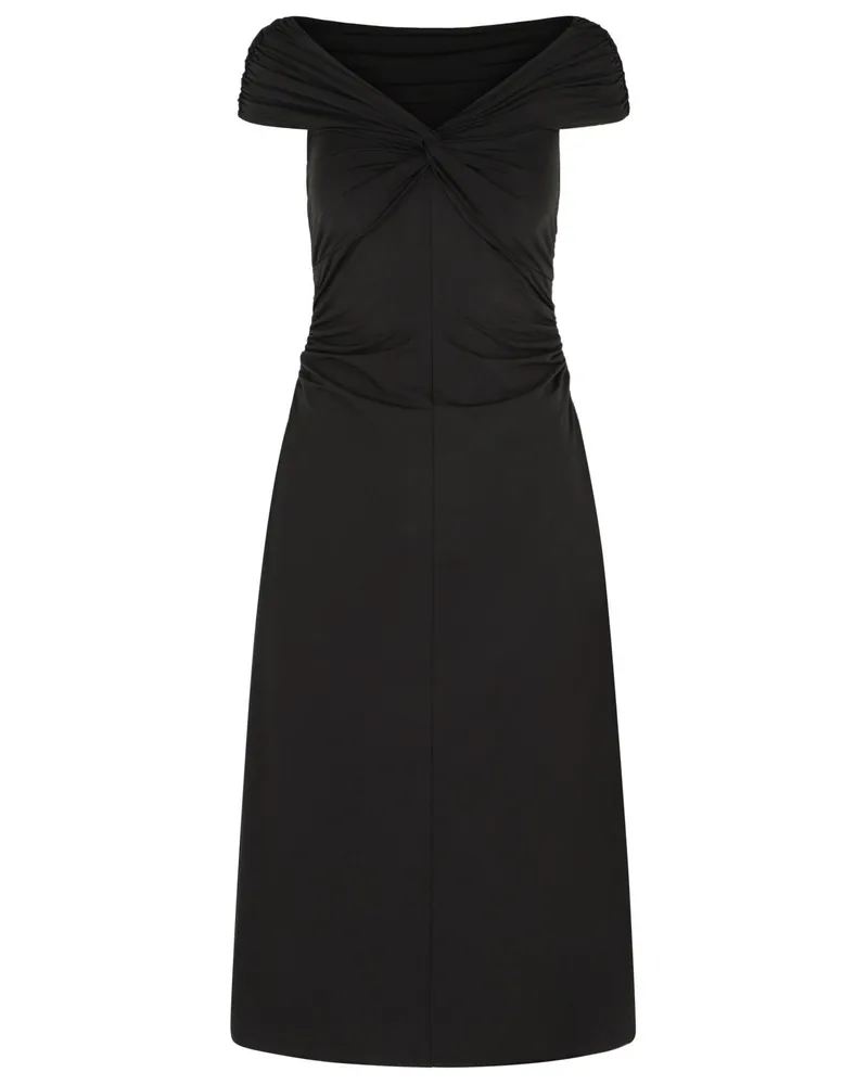 Michael Kors Longuette 'Viskose -Mischkleid mit nackten Schultern Black