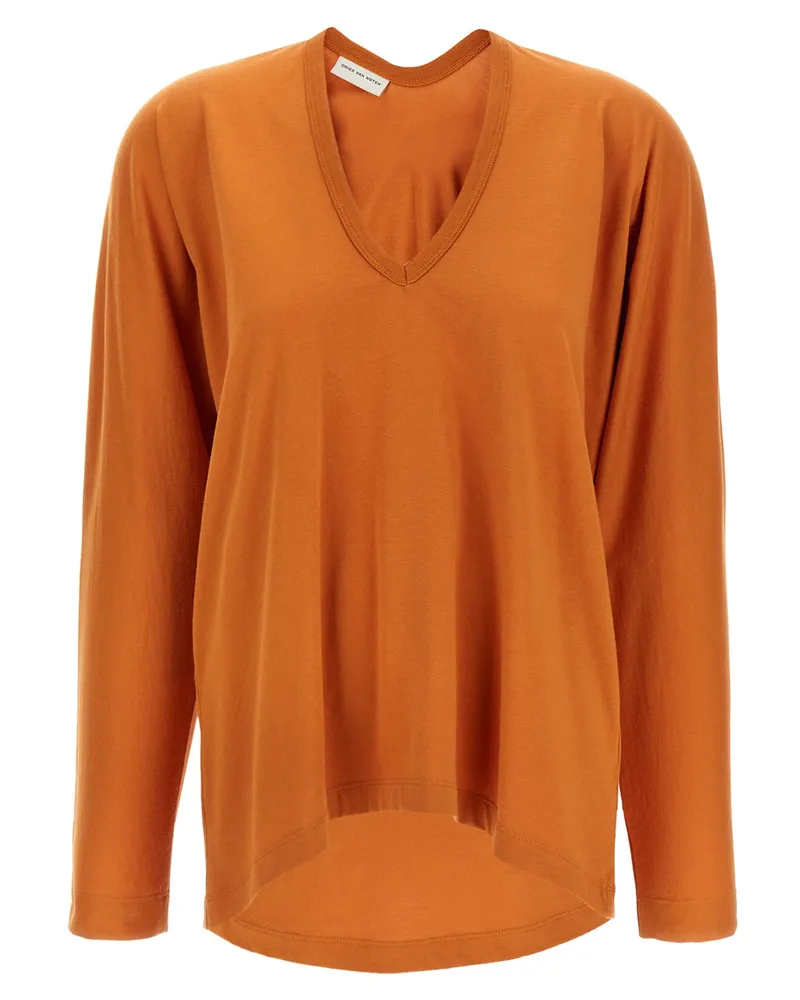 Dries van Noten Trocknen van Note 'Hena bis' T -Shirt Orange