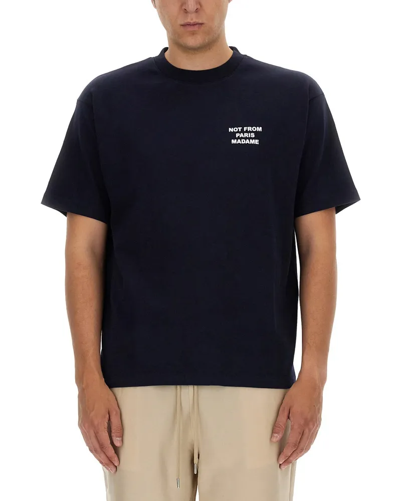 Drôle de Monsieur Baumwoll -T -Shirt Blue