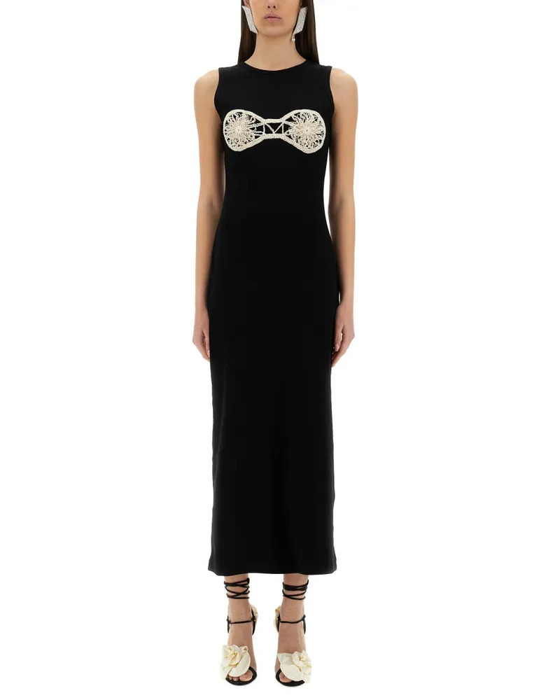 Magda Butrym Crochet BH Kleid Black