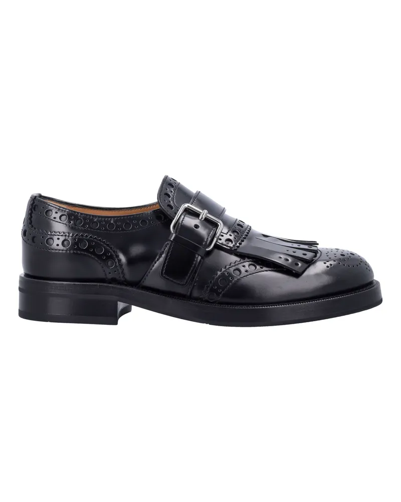 Church's Kirche's Flache Schuhe schwarz Black
