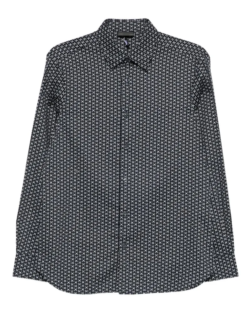 Emporio Armani Baumwollhemd Blue