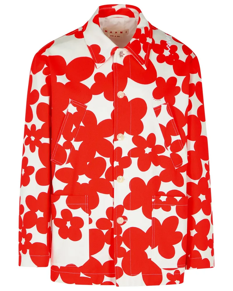 Marni rote Baumwolljacke Red