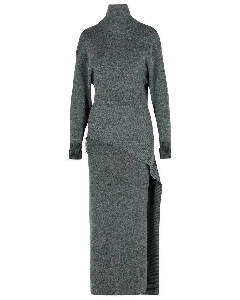 Lanvin Grey Woll Mischkleid Grey