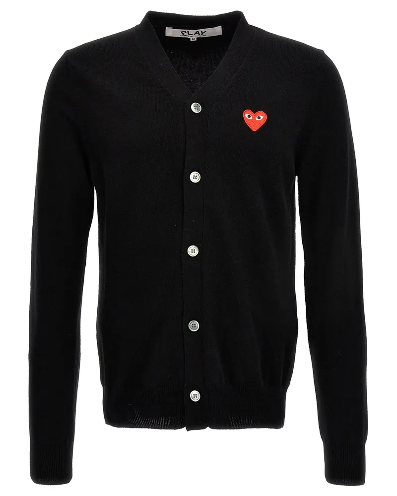Comme des Garçons Comme des Garçons spielen 'Herz' Strickjacke Black