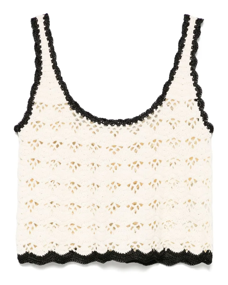 Zimmermann Rhiannon Crochet Tank Top Beige