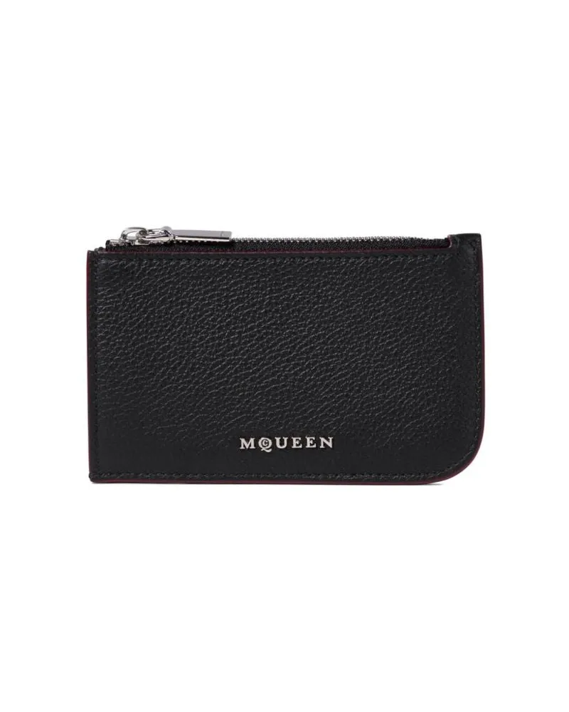 Alexander McQueen Alexander MC Queen Sling Leder Card Hülle Black