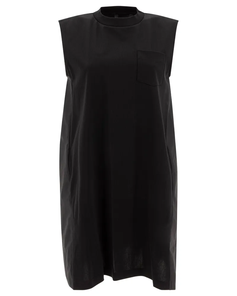 Sacai Baumwollkleid Black