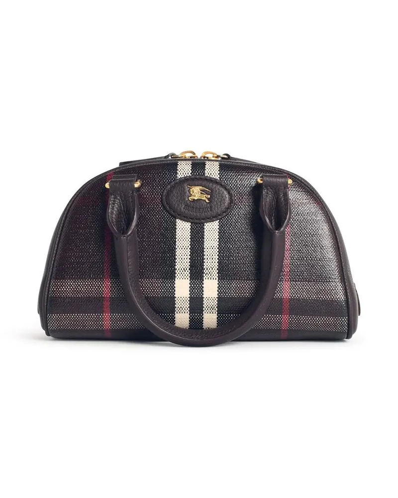 Burberry Bowling Highlands' 'Rosso Mahagony' Baumwollmischung Mini -Tasche Brown