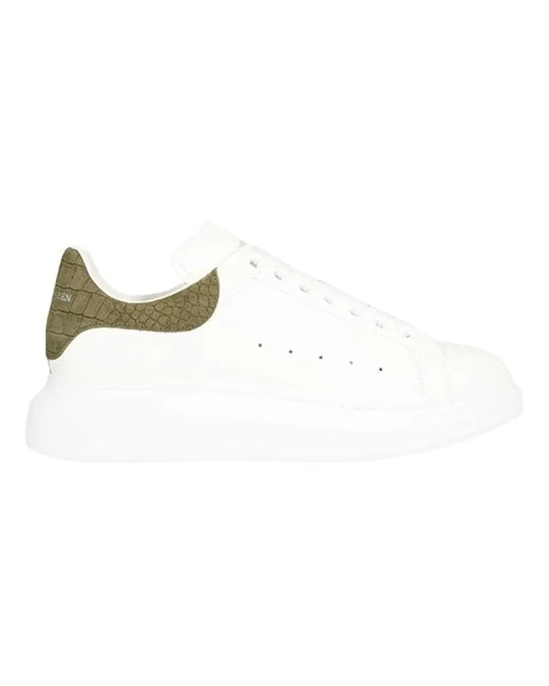 Alexander McQueen Crocodile übergroße Sneaker White