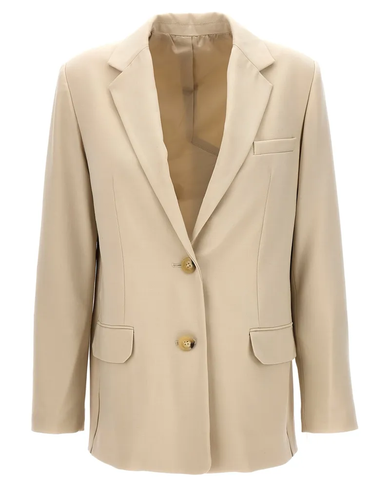 Helmut Lang Logo Band Blazer Beige