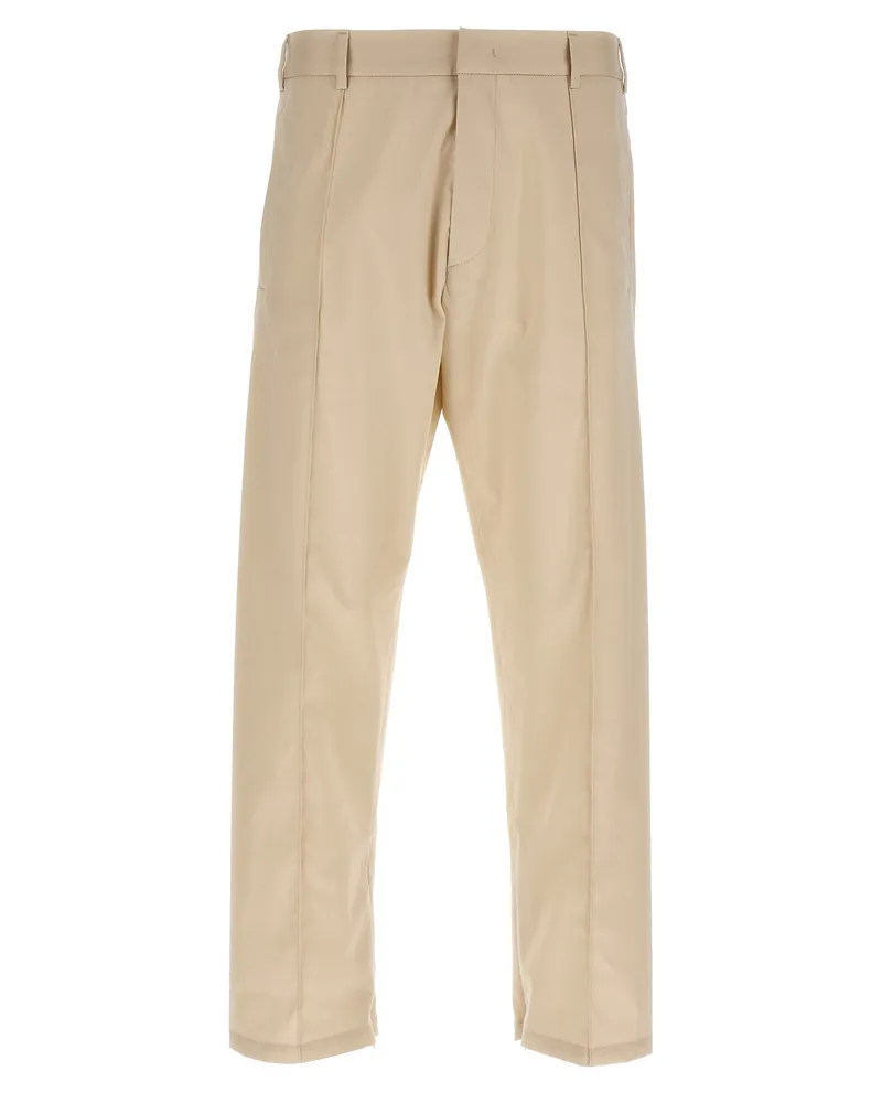 FourTwoFour on Fairfax Hosen mit vorderen Falten Beige
