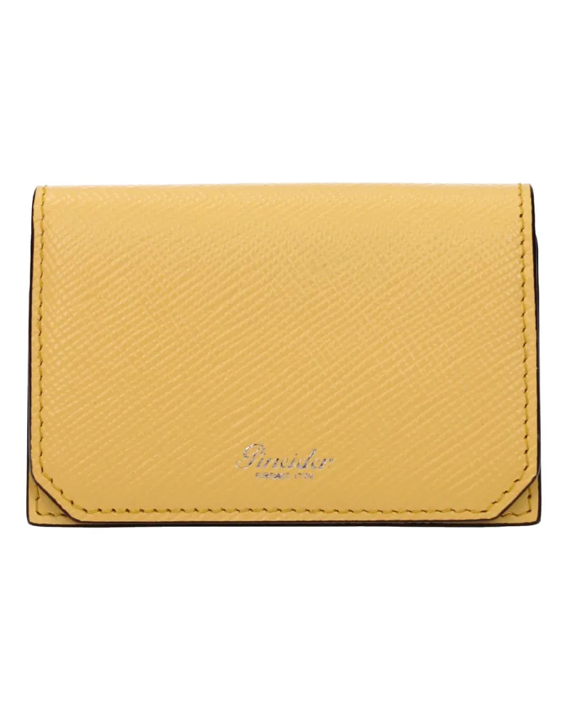 Pineider Herrens Dokumentenhalter aus Leder Gelb/Ei -