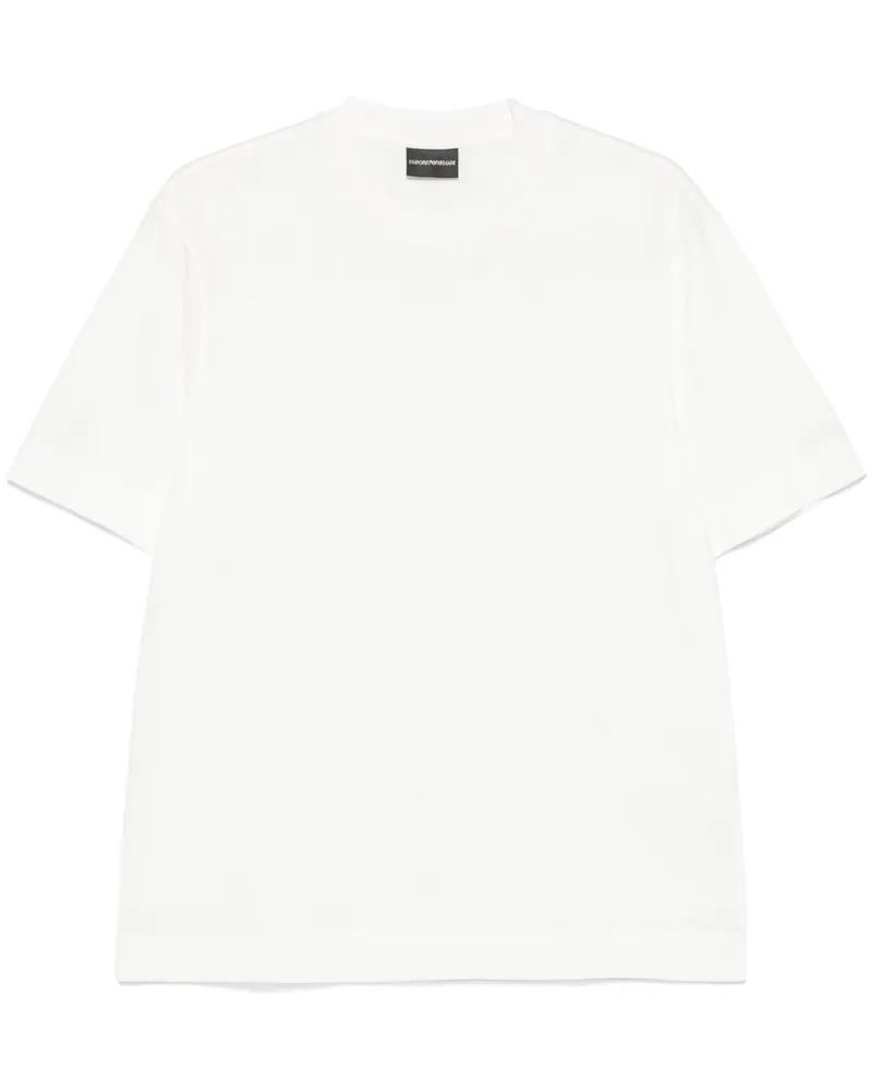 Emporio Armani Logo Baumwoll -T -Shirt White