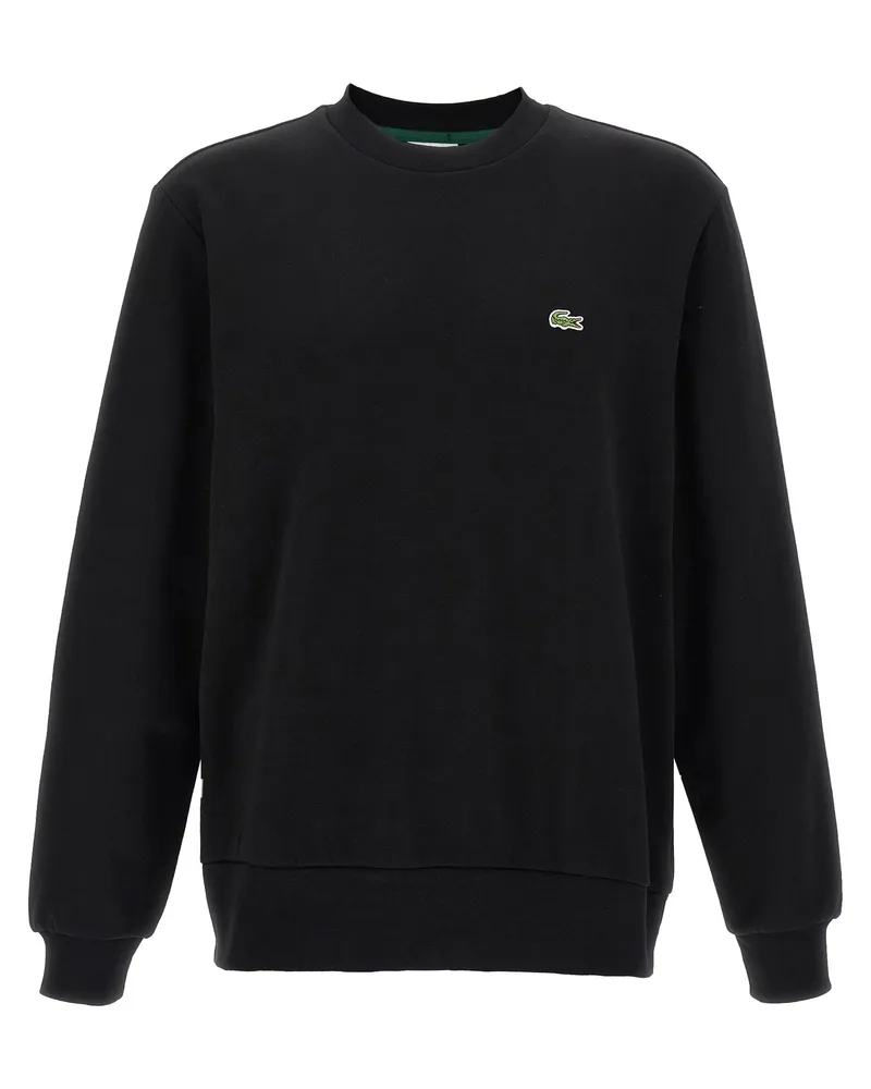 Lacoste Logo Patch Sweatshirt Black