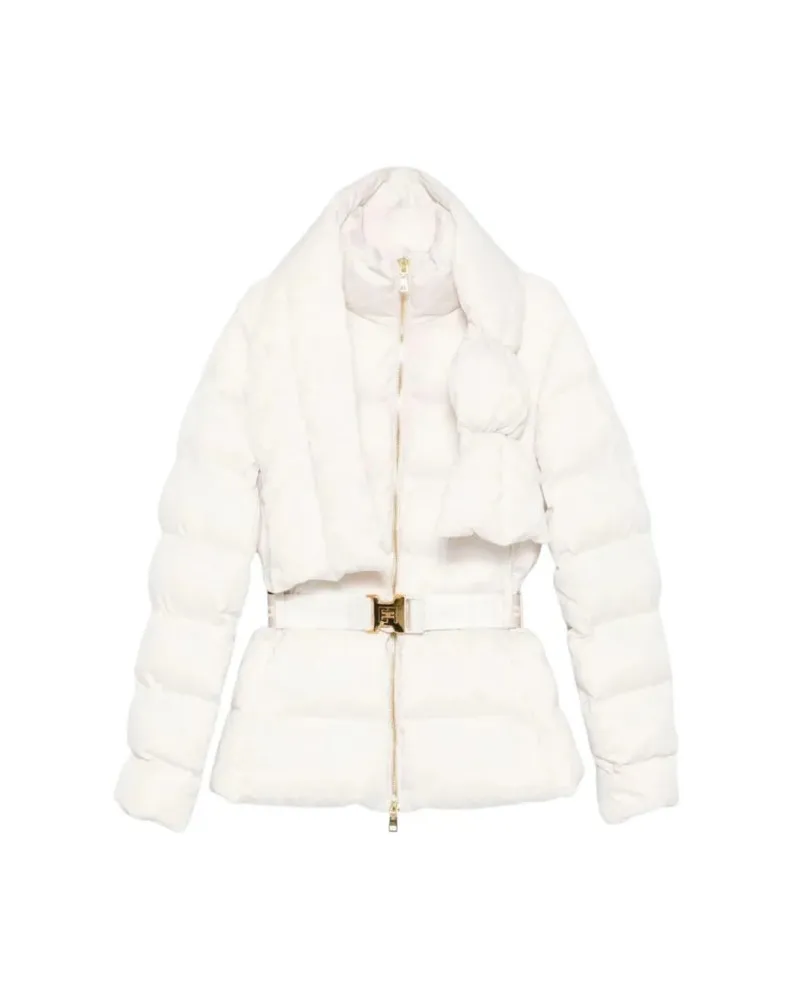 Elisabetta Franchi Bettdecke aus Jacquard-Segelstoff Latte