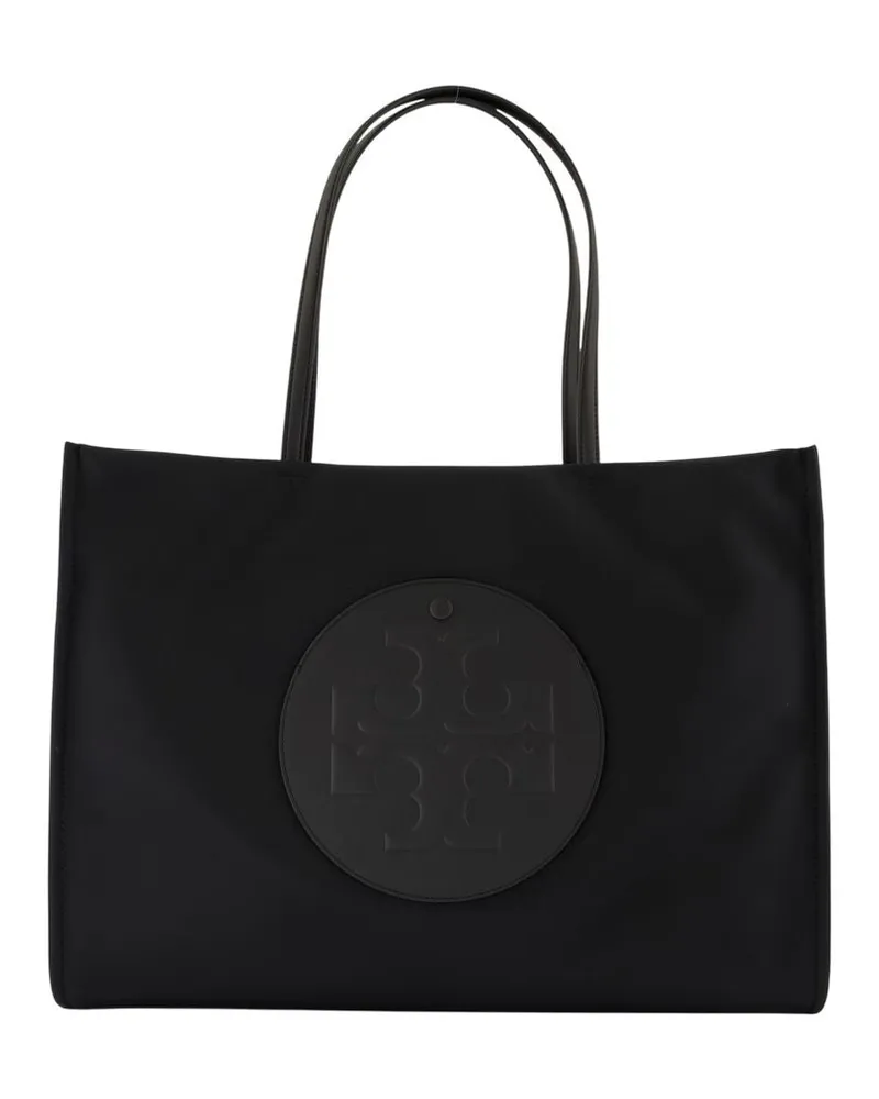 Tory Burch Ella Einkaufstasche e Leder schwarz Schwarz