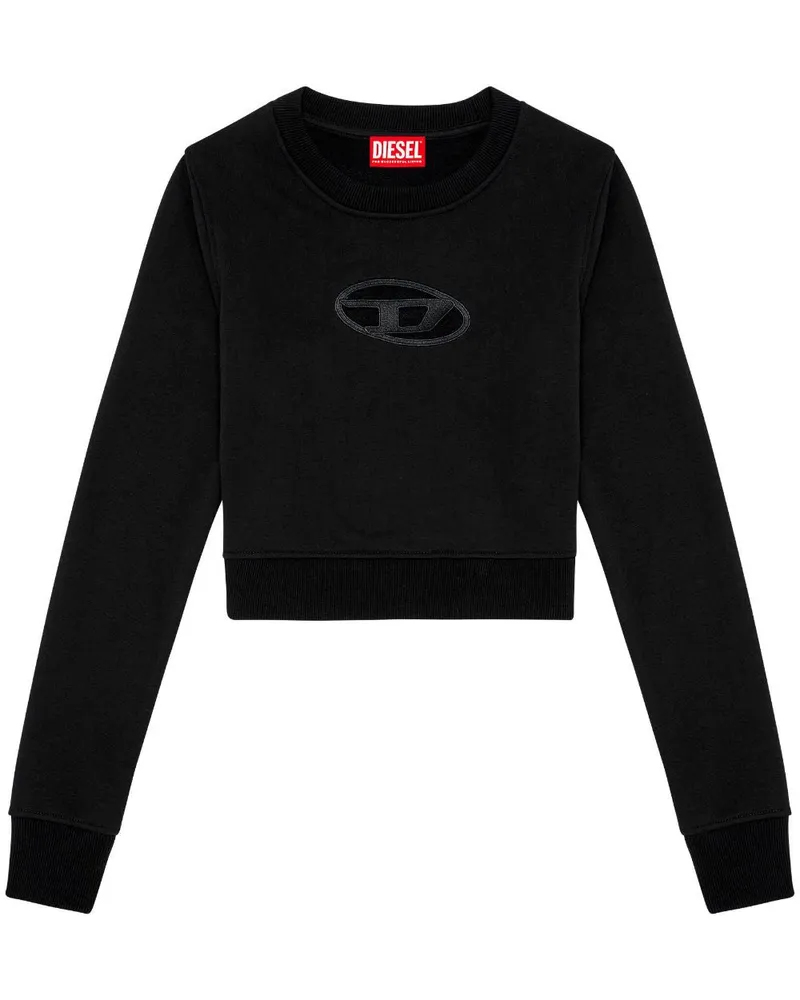 Diesel oval d Baumwollblend -Sweatshirt Black