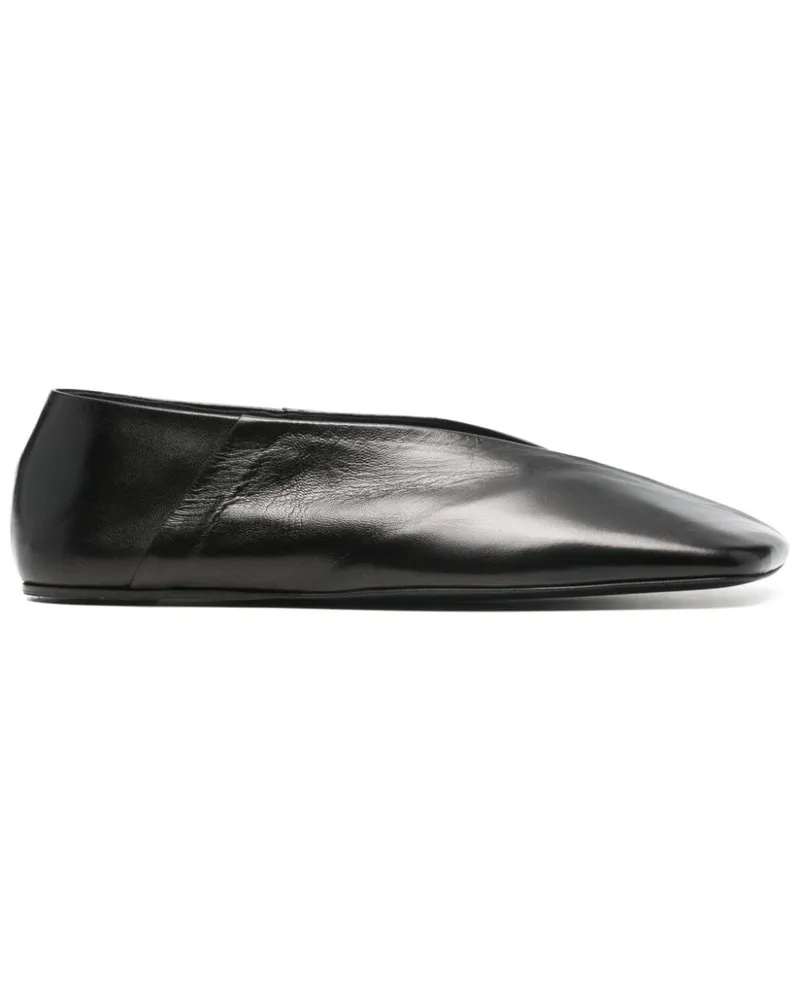 Jil Sander Leder Ballette Black