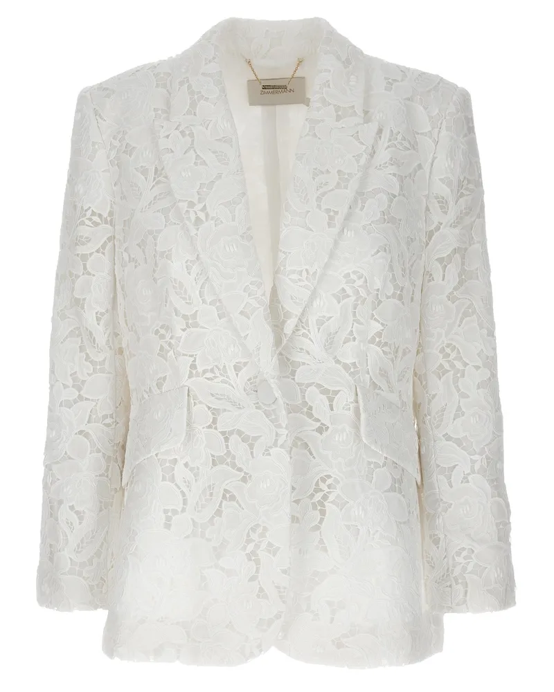 Zimmermann Natura Lace' Blazer White
