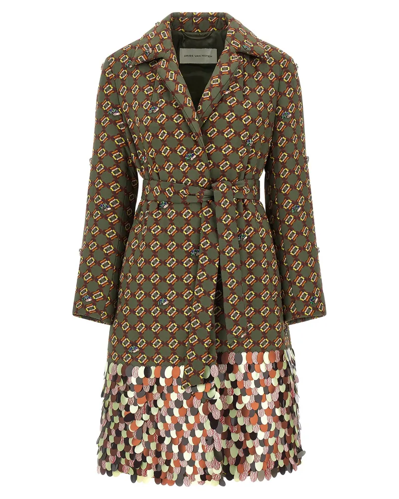 Dries van Noten Trocknen Van Note 'Roltas' Mantel Green