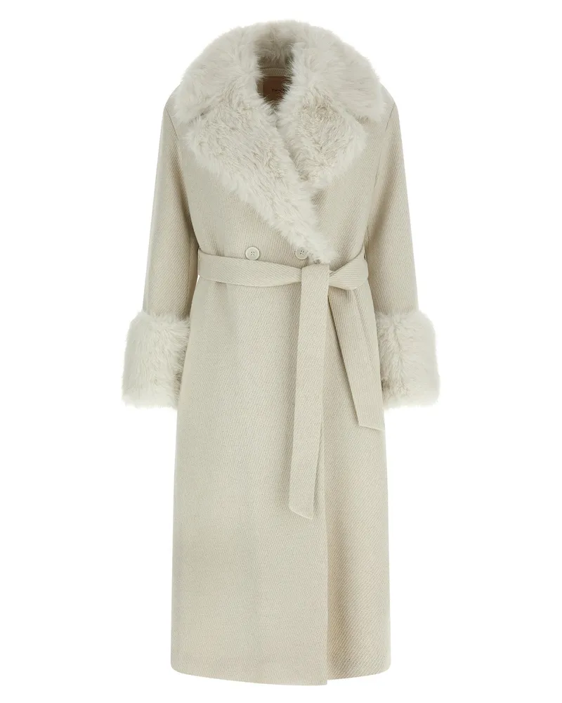 Twin-Set Twin -Set -Lamé -Fadenmantel White