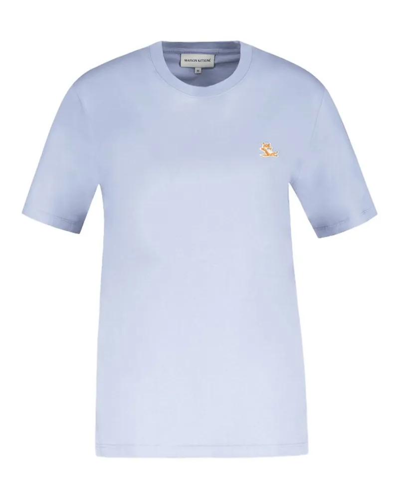 Kitsuné Chillax Fox Patch T Shirt  Baumwollblau Blue