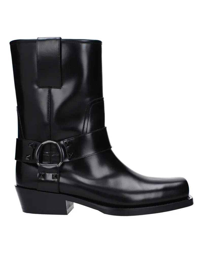 Valentino Garavani Frauen 's Lederstiefel schwarz -