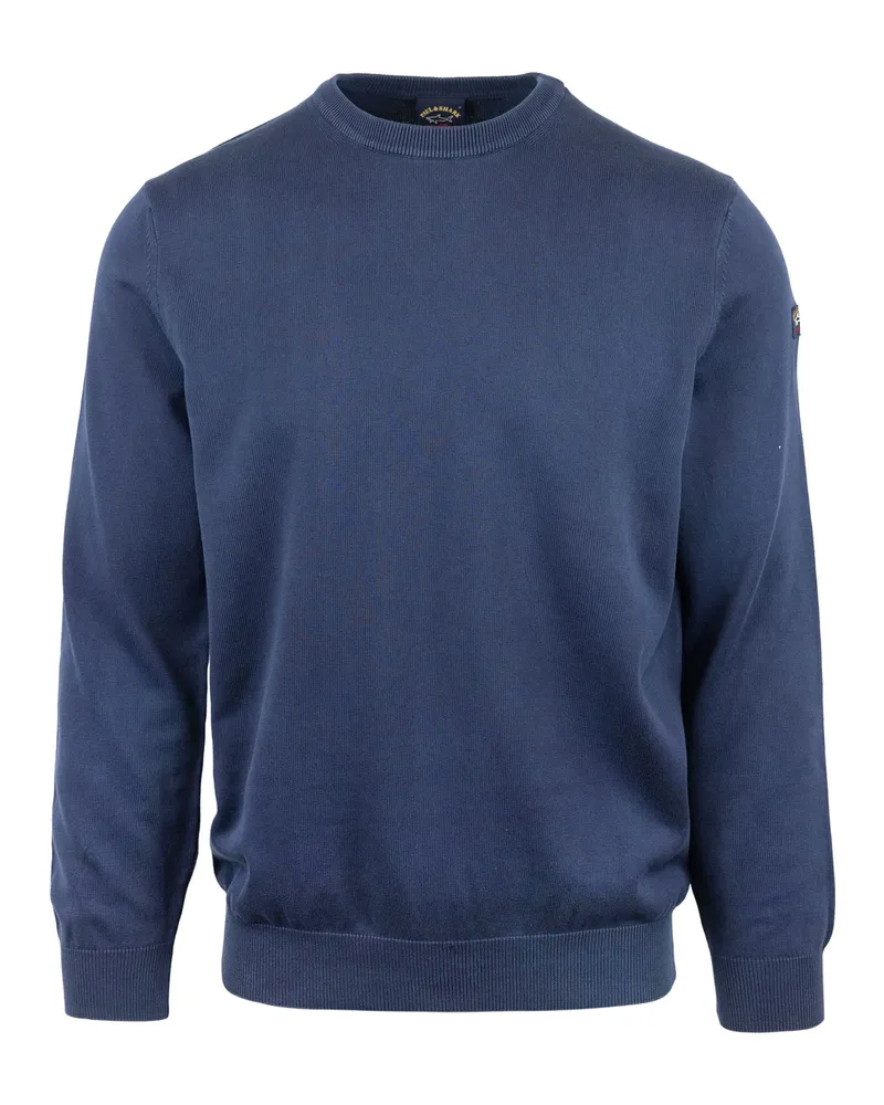 Paul & Shark Maglia Blu Con Patch Logo Cucito Blue