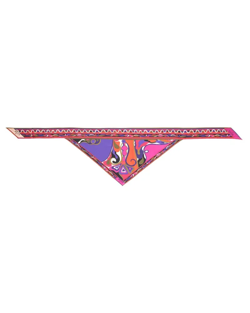 Emilio Pucci Bandeau" Dreiecksschal im Orchideendruck Multicolour
