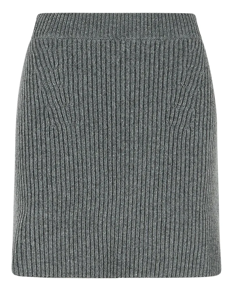Jil Sander Grey Wool Minirockirirt Grey