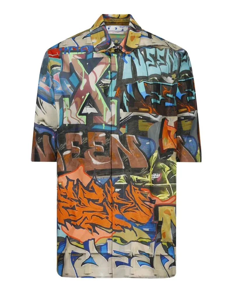 OFF-WHITE Off White Neen Allover Hemd Schwarz
