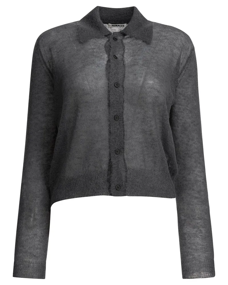 AURALEE Strickjacke aus Mohairwolle Grey