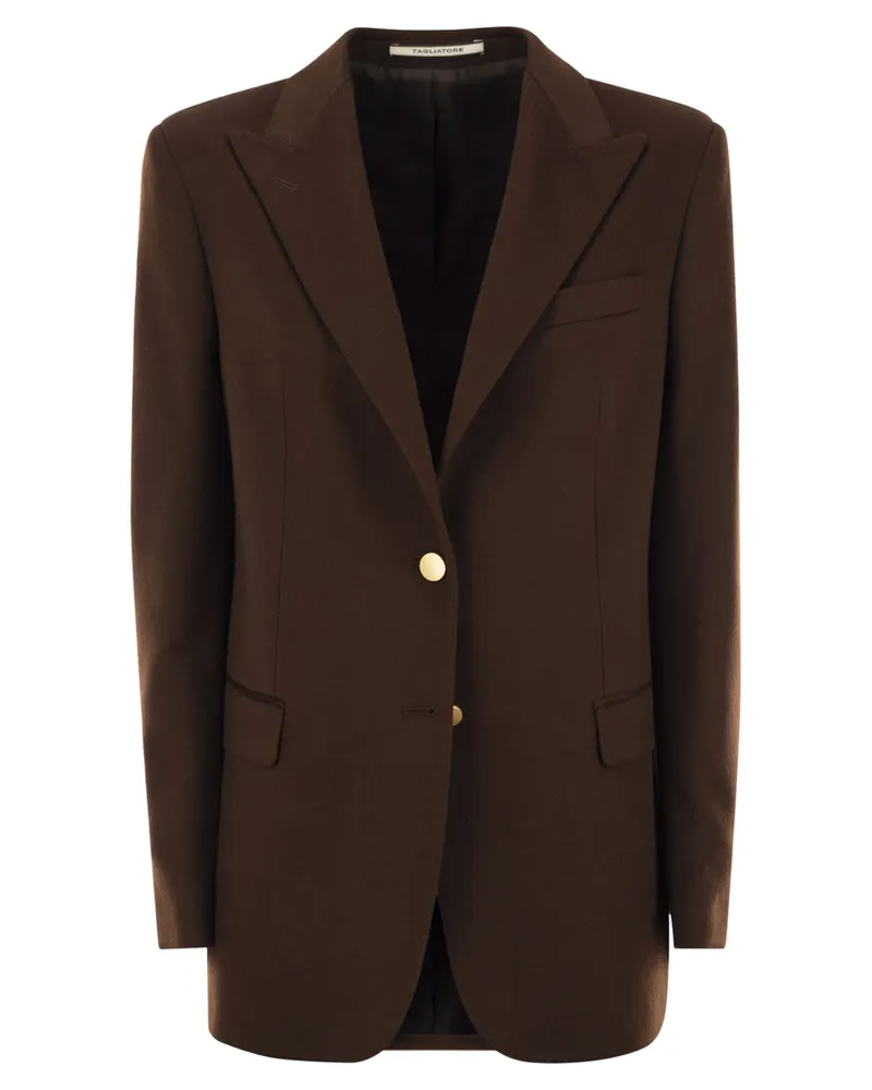 Tagliatore Cashmere Blazer Brown