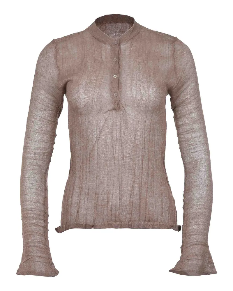 SOLOTRE Pullover aus einer Mischung aus Viskose Brown