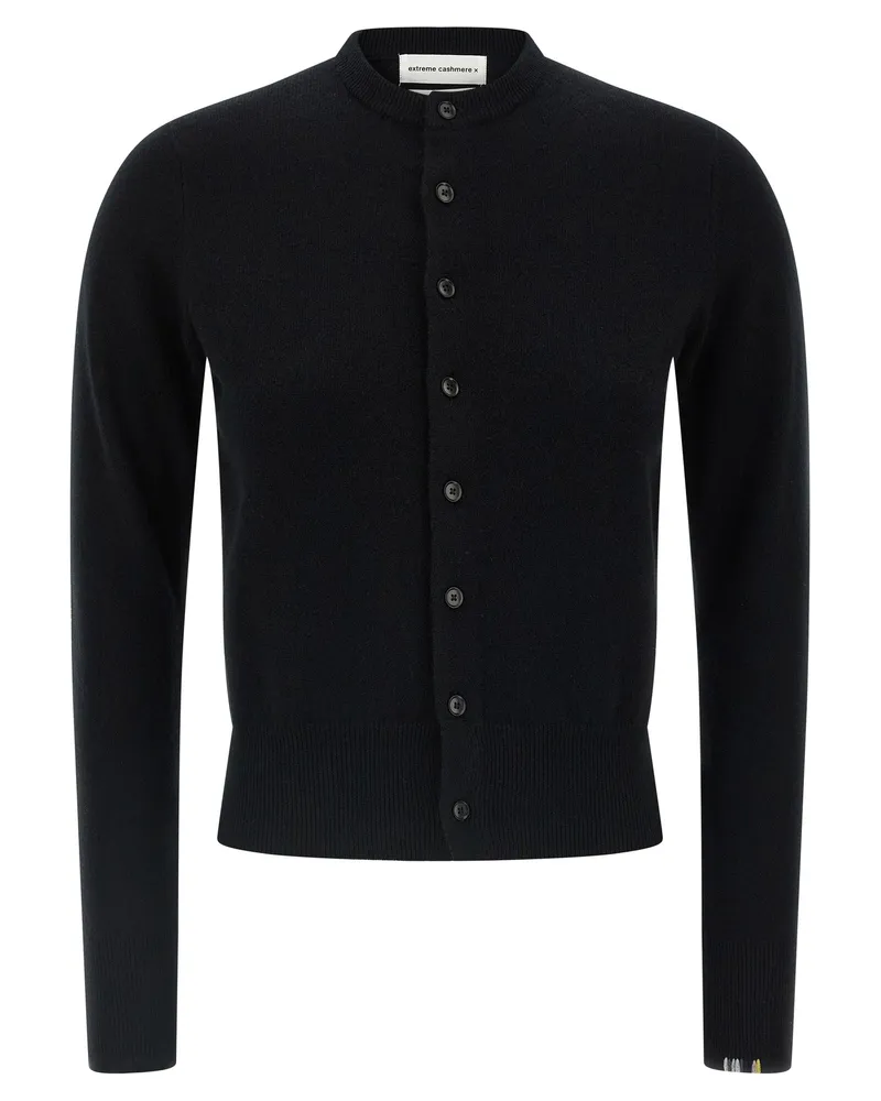 extreme cashmere Extreme Kaschmir 'N.3 Little 2' Strickjacke Black