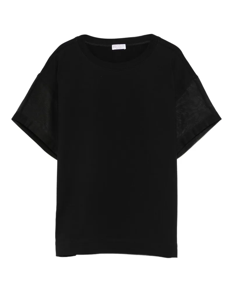 Brunello Cucinelli Baumwoll-T-Shirt Black