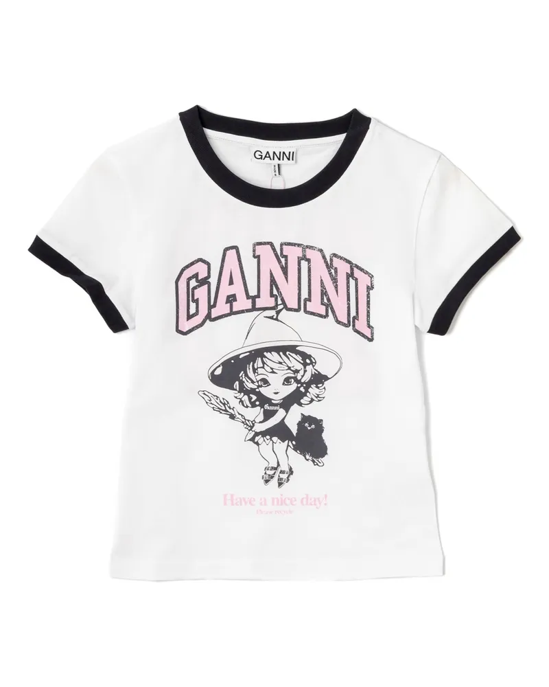 Ganni T -Shirts und Polos weiß White