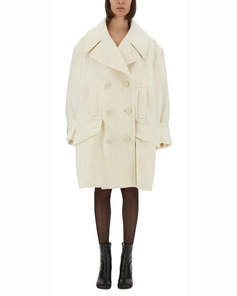 Maison Margiela Wollmantel White