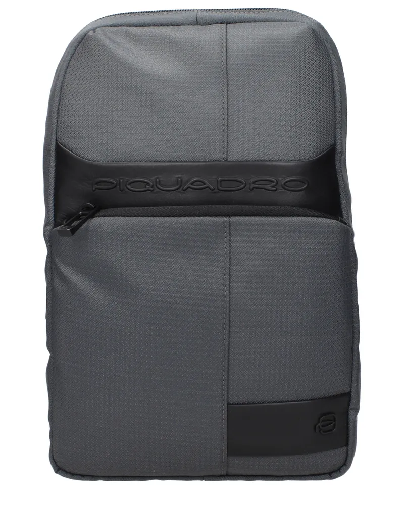 Piquadro Herrens Umhängetaschen Stoff Grau/Schwarz -