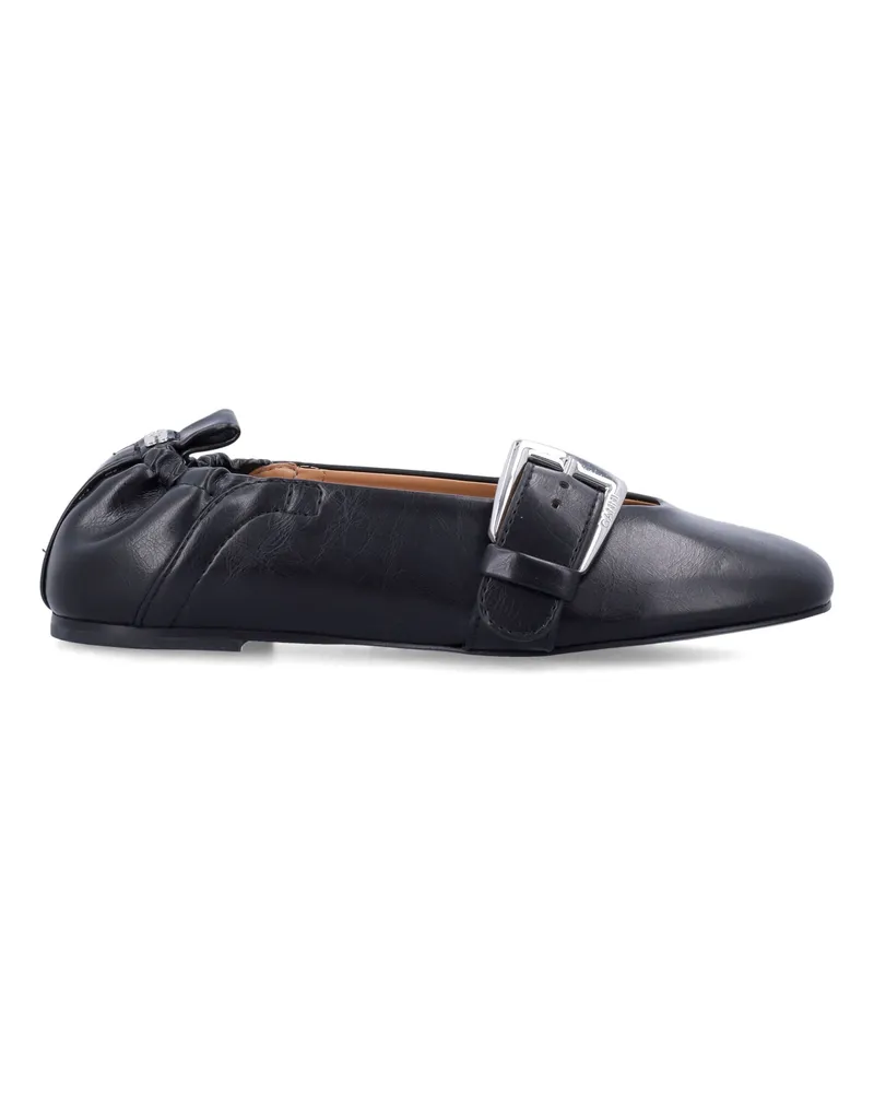 Ganni flache Schuhe schwarz Black
