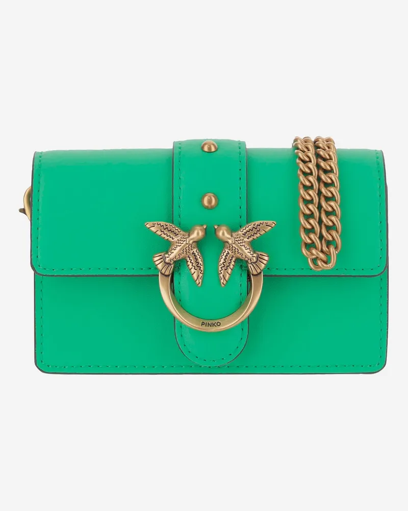 Pinko Micro Love One einfach Tasche Green