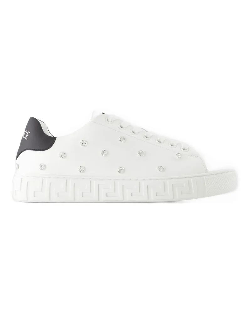 Versace Turnschuhe  Leder weiß White