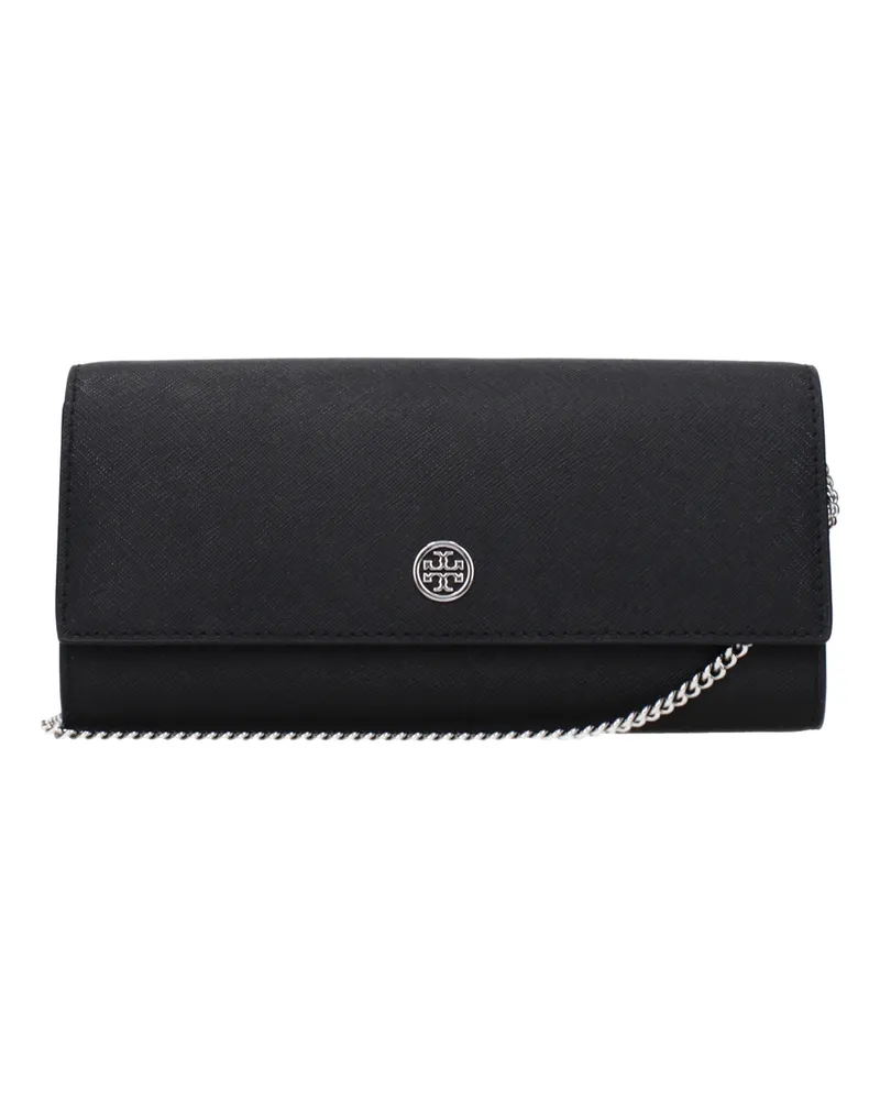Tory Burch Emerson Pochette Damens Schwarzes Leder -