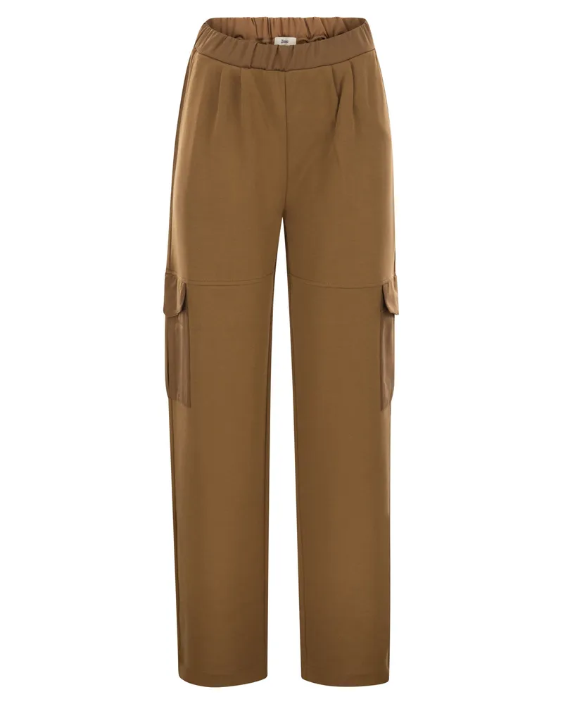 Herno Cargohose aus Baumwoll-Interlock Camel
