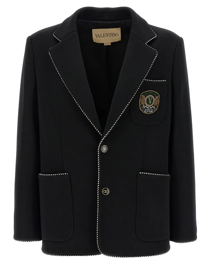 Valentino Garavani Valentino Garavini Einreihiger Blazer Black