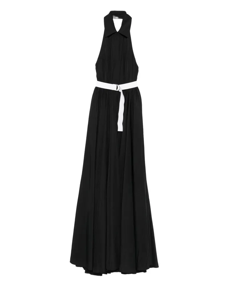 Norma Kamali ärmellose langes Kleid Black