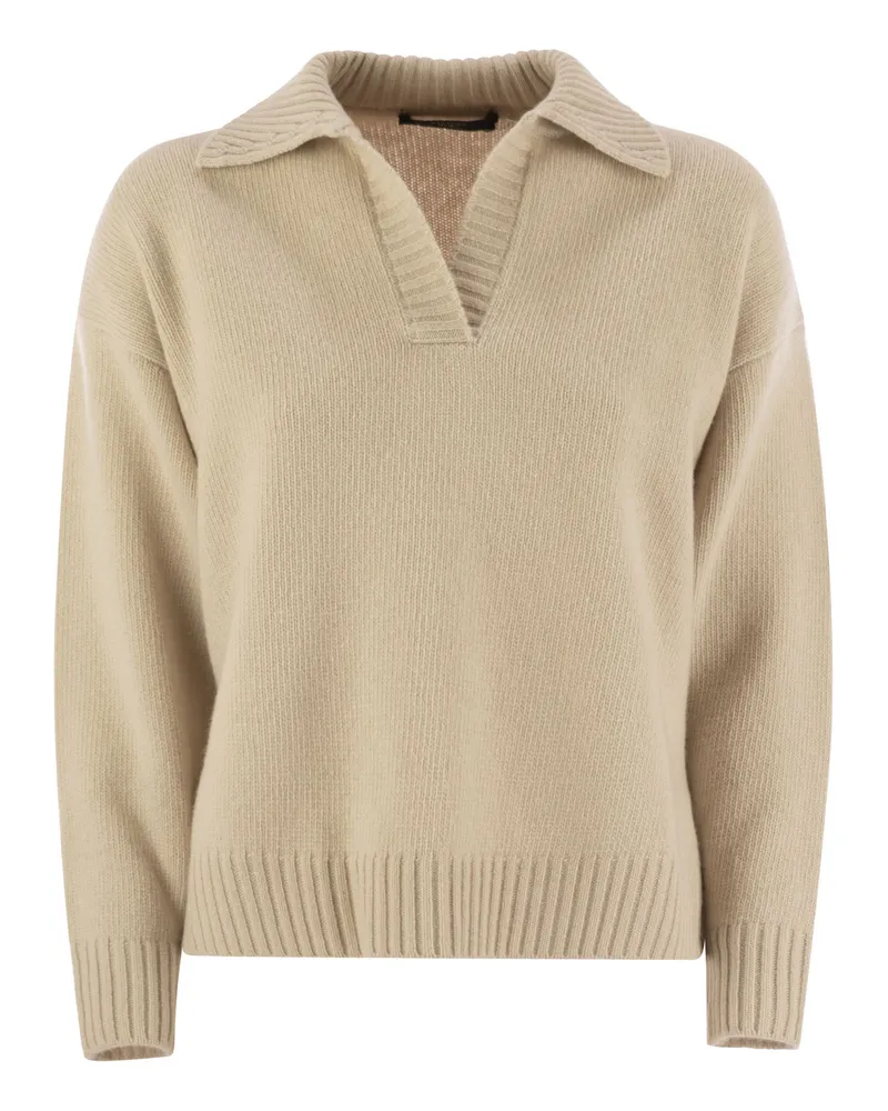 Max Mara Agre Wool Sweater Beige